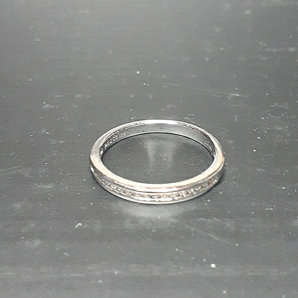 PAJ 925 Silver Ring with Cubic Zirconia Stones Size 8